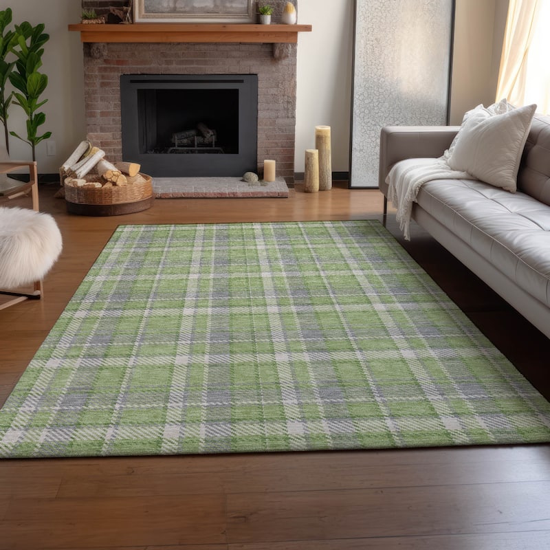 Premium Washable Super Soft Plaid Mayfield Rug