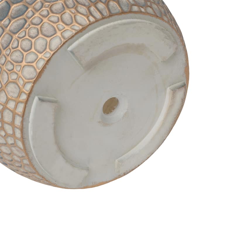 Large Outdoor Indoor Planter, 15.75"+11.4"+7.87" Dia Round Magnesium Oxide Planter Set of 3, Flower Pots with Drainage Holes