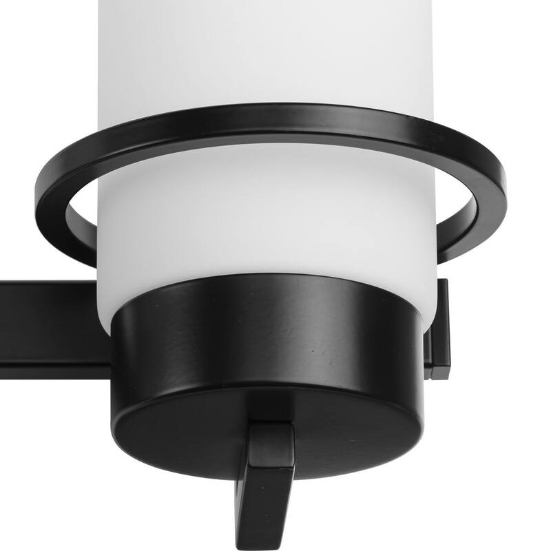 Reiss Collection Three-Light Modern Farmhouse Matte Black Vanity Light - 22.75 in x 5.75 in x 7 in