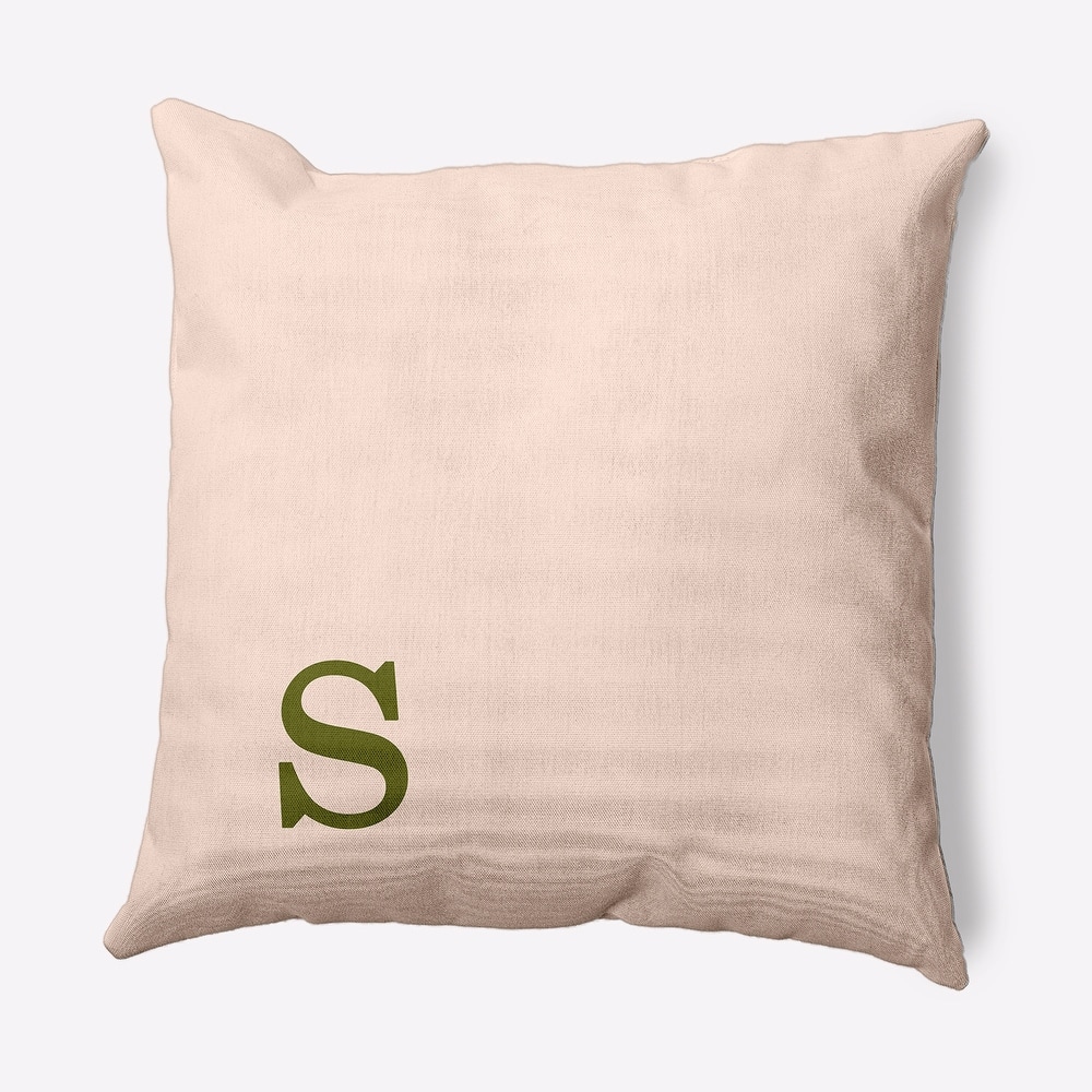 Modern Monogram Indoor/Outdoor Throw Pillow-S
