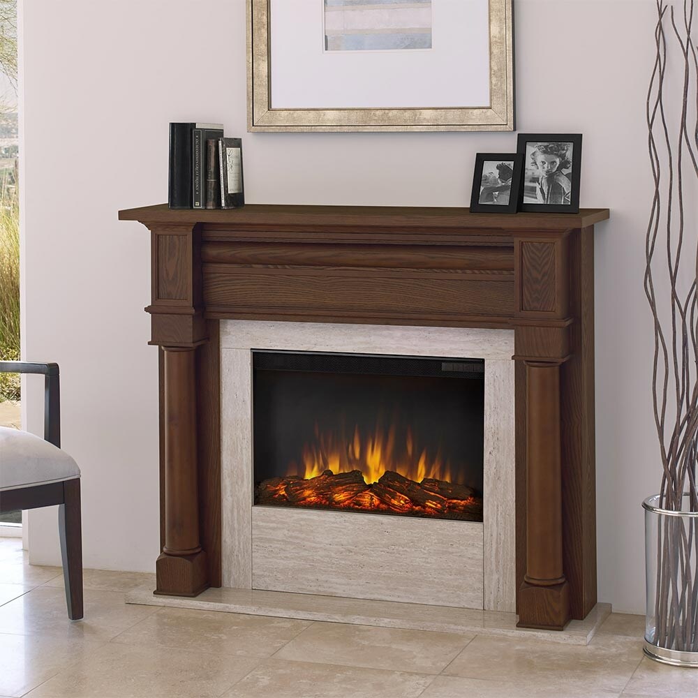Real Flame 7810E-CO Berkeley Electric Fireplace in Chestnut Oak - Bed Bath  u0026 Beyond - 15954257