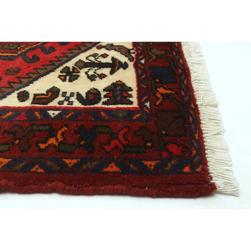ECARPETGALLERY Hand-knotted Andelz Red Wool Rug - 3'4 x 4'6