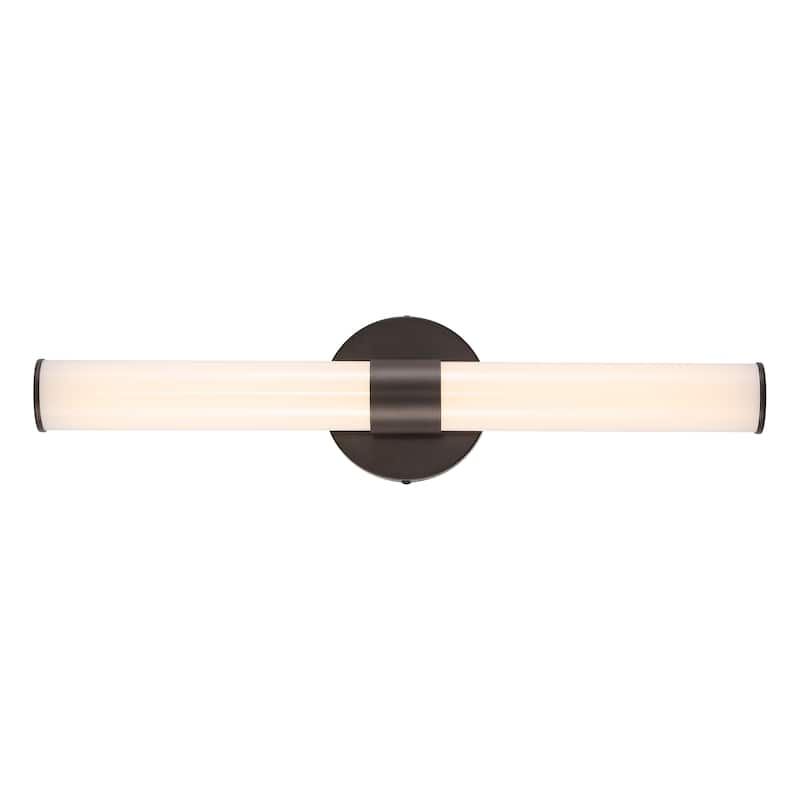 Elyse 20.13" 1-Light Industrial Mid-Century Iron Integrated LED Vanity Light, by JONATHAN Y
