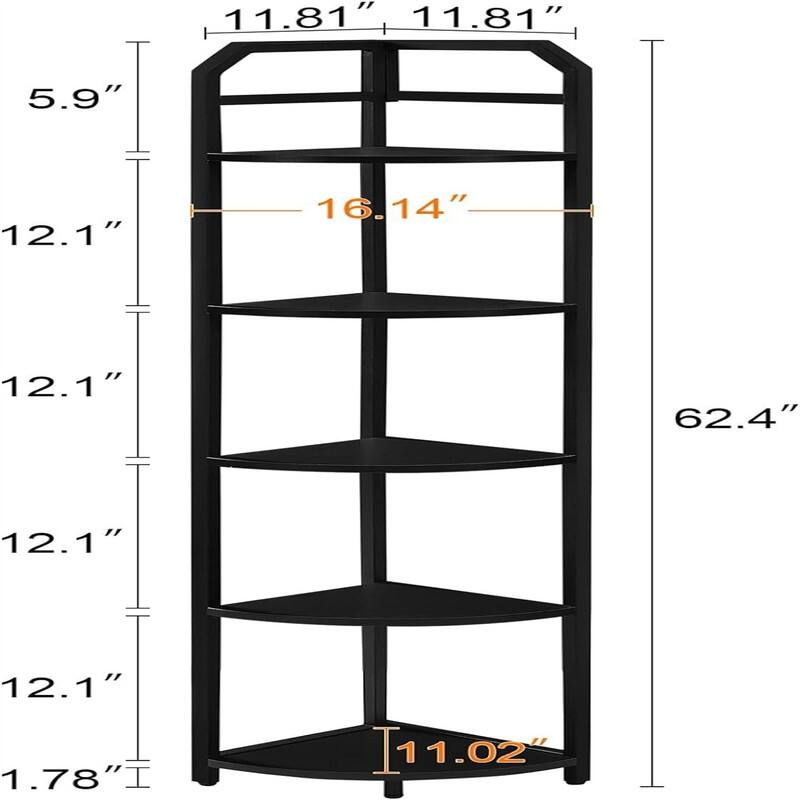 Metal Storage Rack - 12.6"D x 23.62"W x 57.28"H