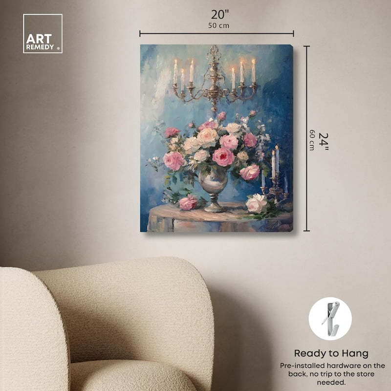 Romantic Roses Canvas by Art Remedy, Gallery Wrapped