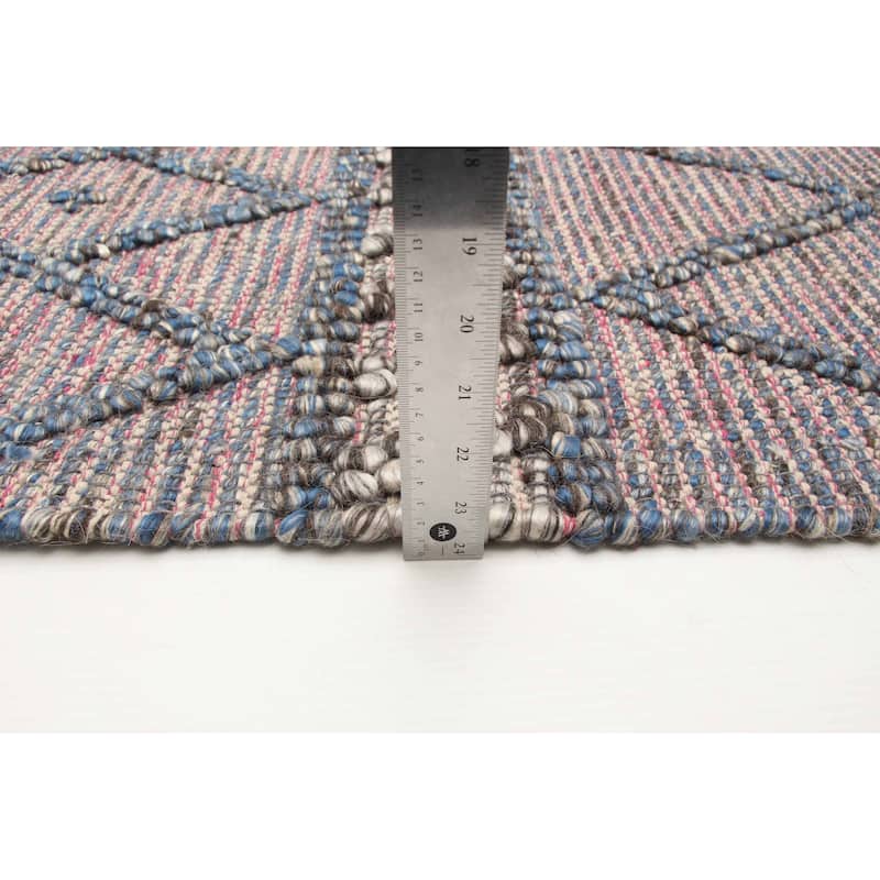 ECARPETGALLERY Braid weave Sienna Pink Wool Rug - 6'0 x 9'0
