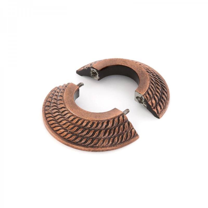 Copper Oil Rubbed Aluminum Radiator Flange Triple Roped Style 1" (IPS) Pipe Flange 1.38" ID - 3.13" OD Renovators Supply