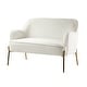 preview thumbnail 2 of 117, Barbara 43" Contemporary Velvet Loveseat Sofa with Goldtone Metal Legs by HULALA HOME