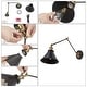 preview thumbnail 3 of 26, LALUZ Modern Black Gold Swing Arm Lights Wall Sconces for Bedroom