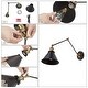 preview thumbnail 15 of 22, Malryn Set of 2 Modern Black Gold Adjustable Swing Arm Lights Plug-in Wall Sconces for Bedroom