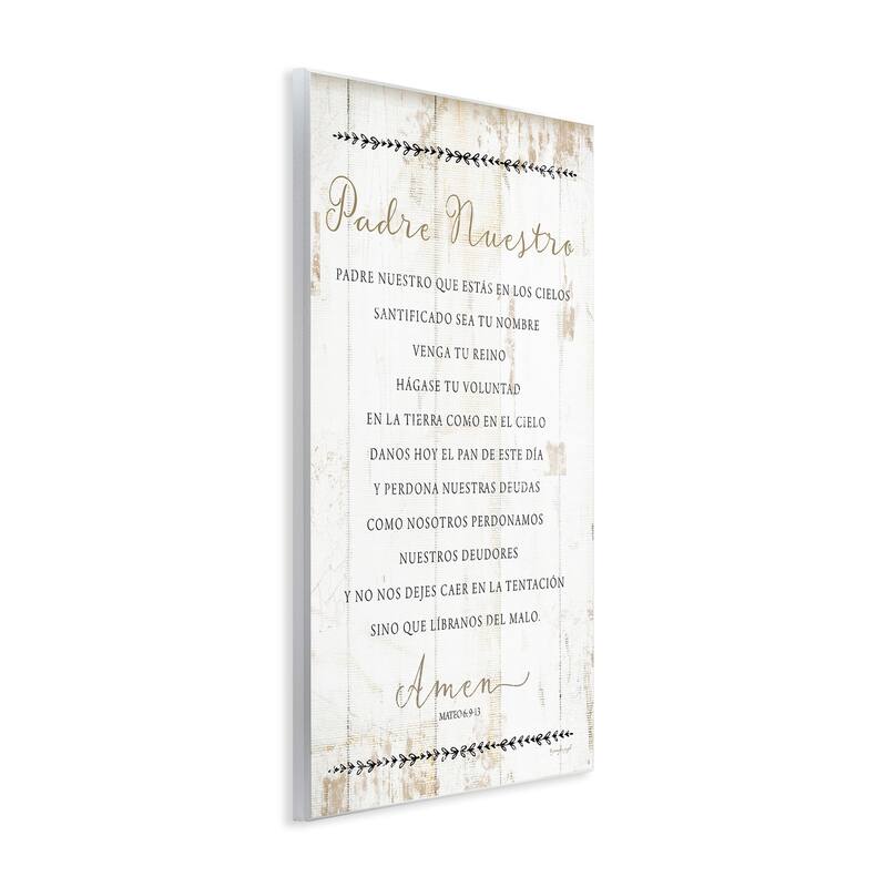 Stupell Padre Nuestro Oración Wall Plaque Art Design By Jennifer Pugh