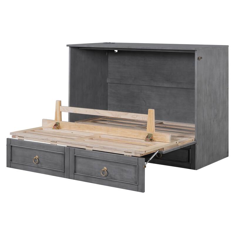 Murphy Bed with Versatile Storage & Large Drawers