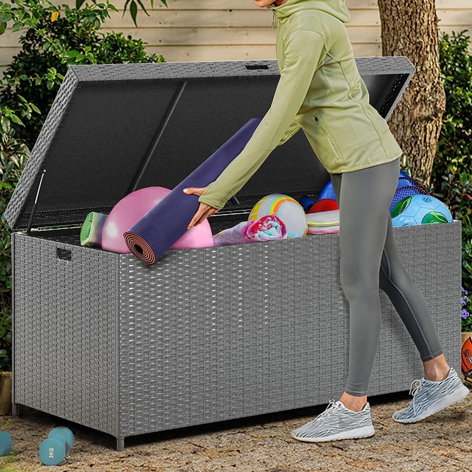 Fully Waterproof Modern Aluminium Garden Storage Box for Cushions & Garden  Accessories