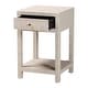 preview thumbnail 3 of 10, Dansby Modern Beige Faux Shagreen 1-Drawer End Table