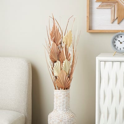 Brown Dried Plant Palm Leaf Home Decor Natural Foliage with Grass