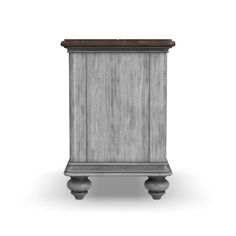 Plymouth Brown Wood Chairside Table by Flexsteel - 16" x 23" x 23"