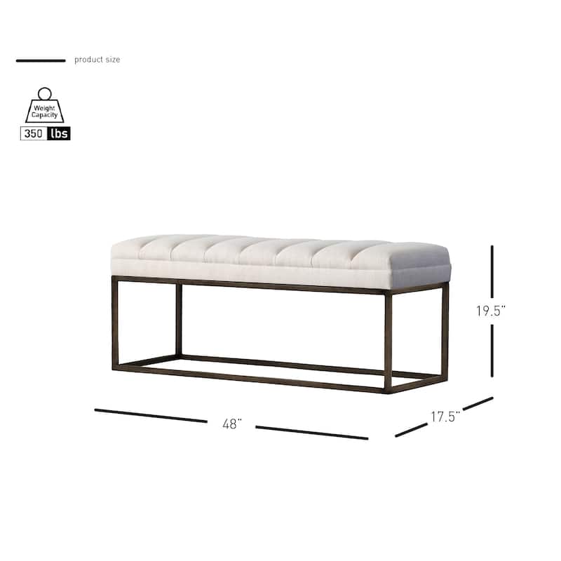 NPD Furniture Darius 48 Inch Bench