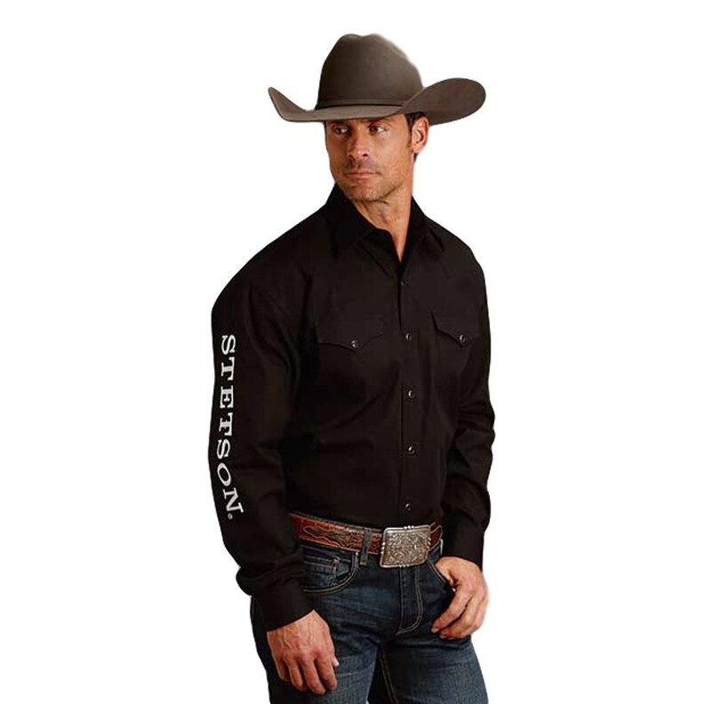 all black cowboy outfit