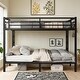 preview thumbnail 1 of 9, Metal Queen/King/California King Size Bunk Bed with Under Bed Storage California King
