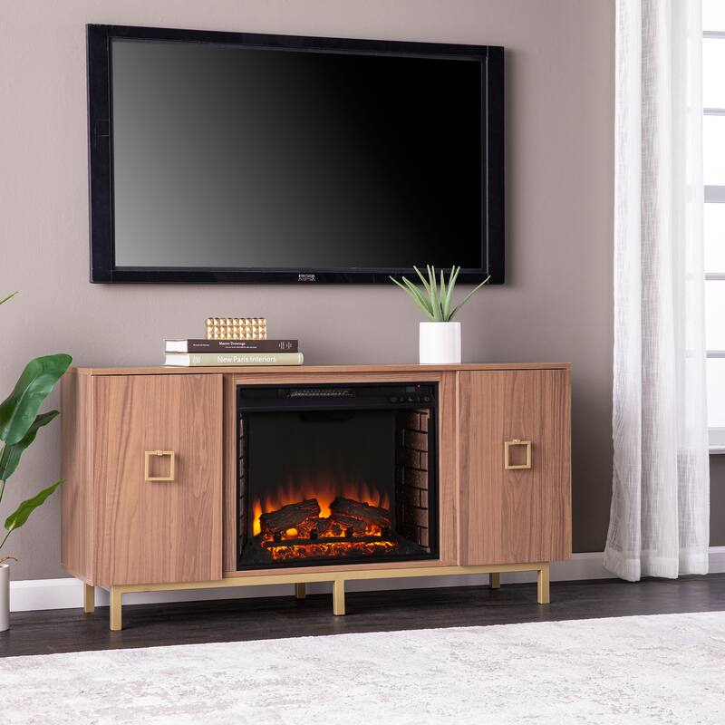SEI Furniture Yorkville Electric Fireplace w/ Media Storage