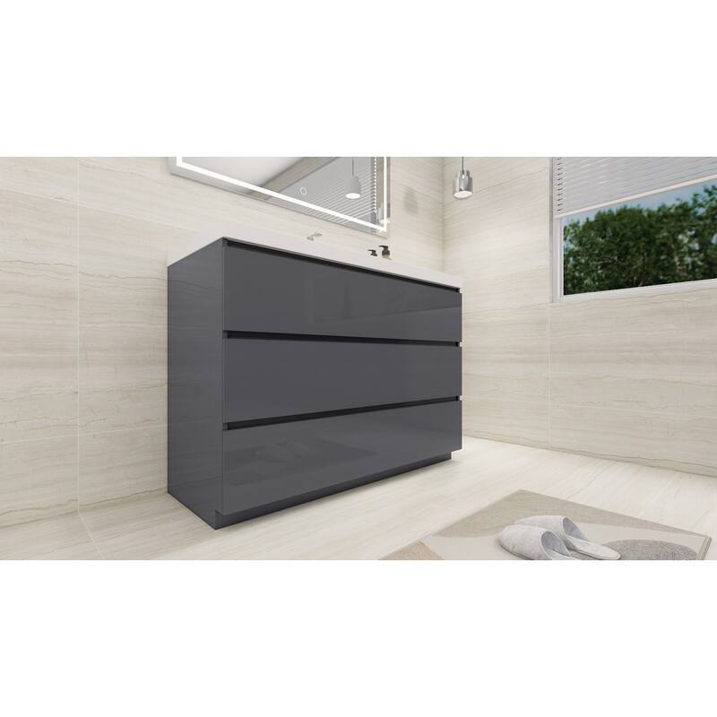 Aron 48'' Freestanding Vanity with Reinforced Acrylic Sink