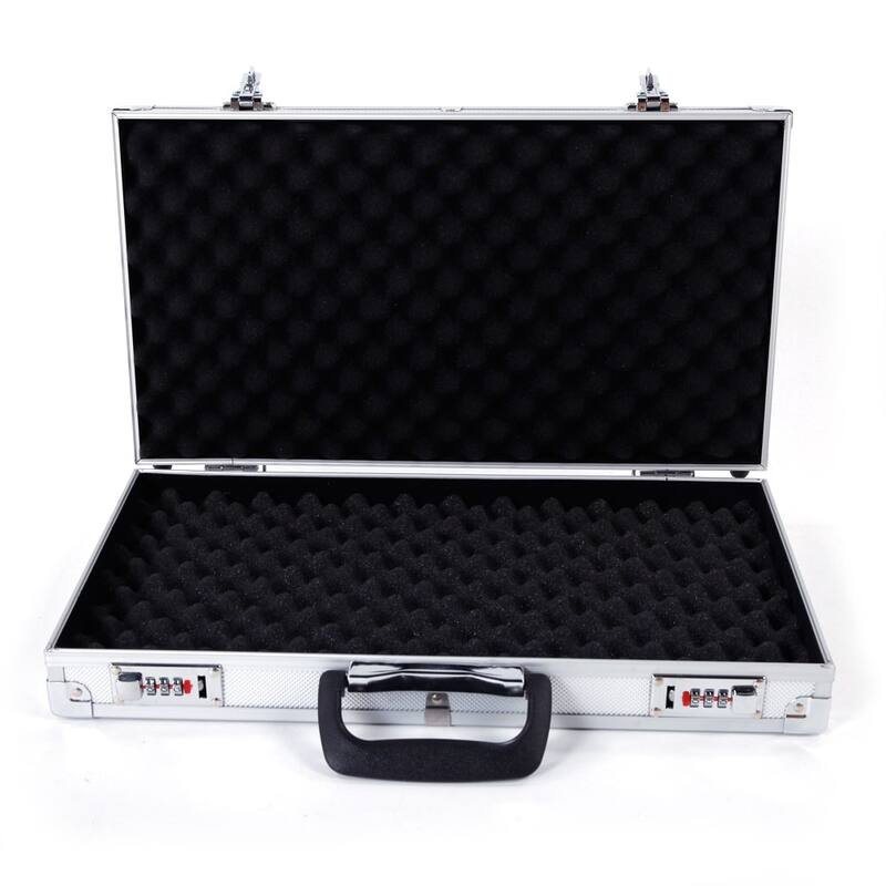 HandGun Lock Box Hard Storage Carry Case - Black