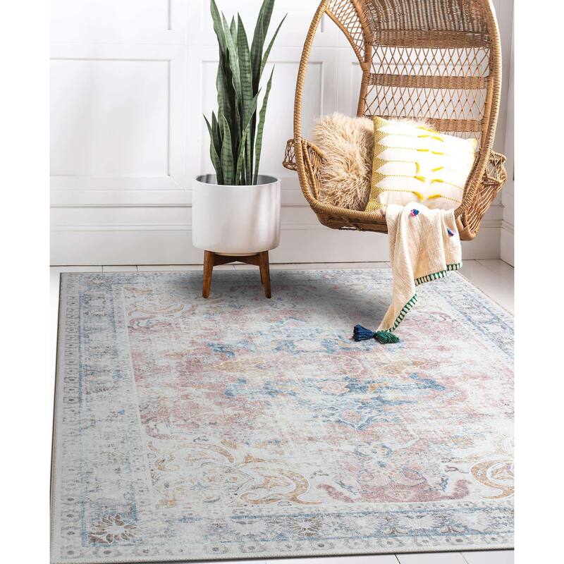 Bohemian Transitional Machine Washable Area Rug