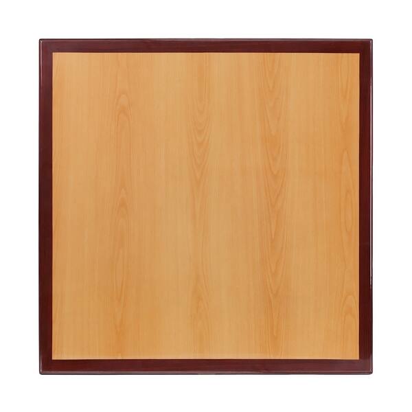 Shop Offex 24 Square Two Tone Resin Cherry And Mahogany Table