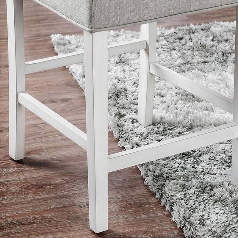 Set of 2 Fabric Counter Height Chair