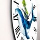 Designart 'Blue Sperm Whale On White III' Traditional wall clock - Bed ...