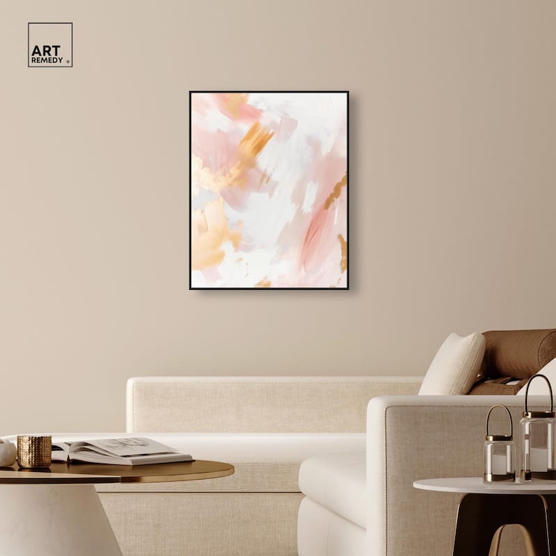Rose Gold Veil III Canvas by Art Remedy