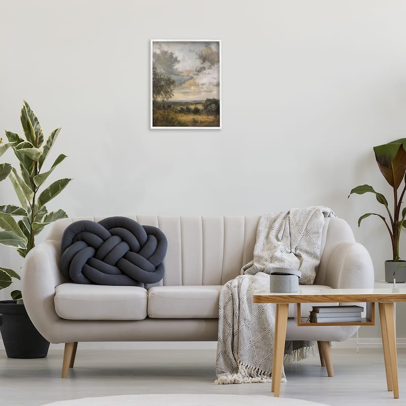 Stupell Rural Meadow at Dawn Framed Giclee Art Design By LSR Creative Studio