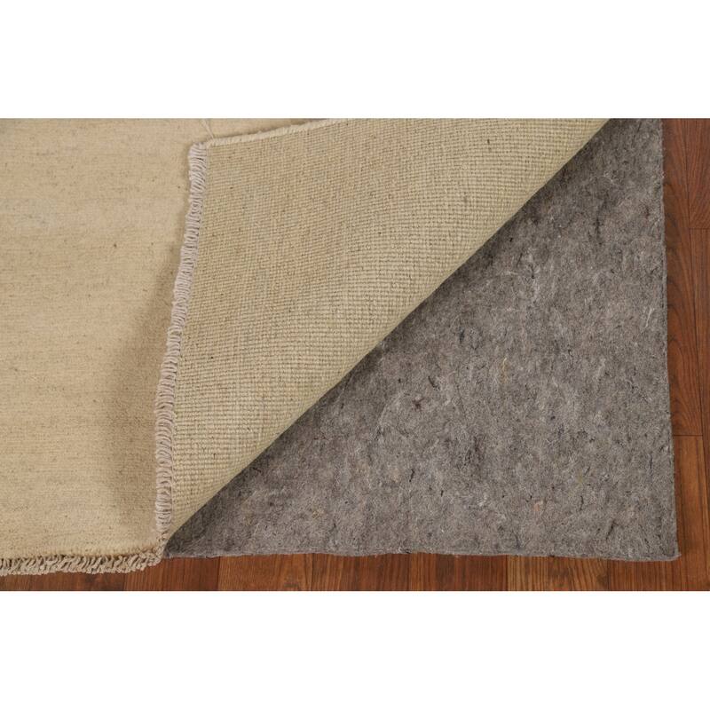 Gabbeh Modern Foyer Rug Accent Beige Hand-Knotted Wool Carpet - 2'7"x 4'0"