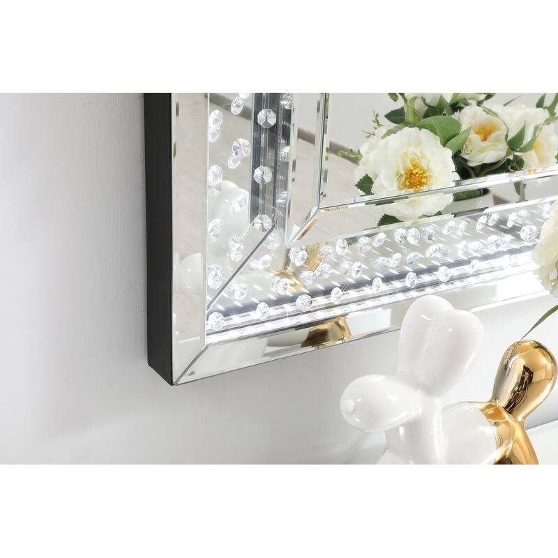 River LED Crystal Mirror - Clear