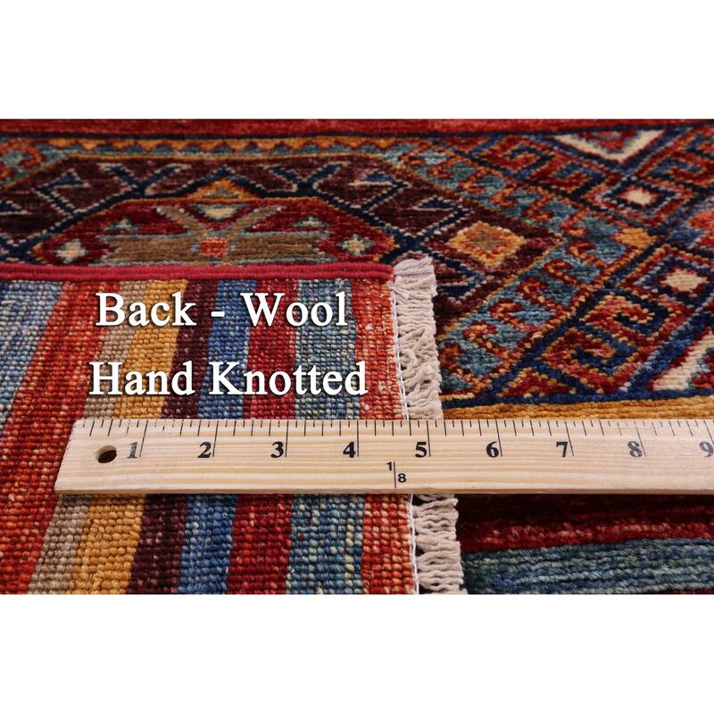 Golden Nile Khorjin Persian Gabbeh Hand Knotted Wool Rug - 2' 8" X 4' 0"