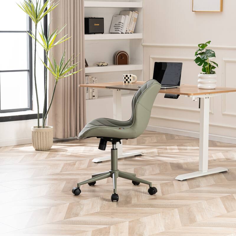 Swivel Armless Desk Chair Office Chairs Makeup Vanity Chair