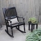 preview thumbnail 16 of 32, Cambridge Casual Lyon Mahogany Oversize Wood Outdoor Rocking Chair