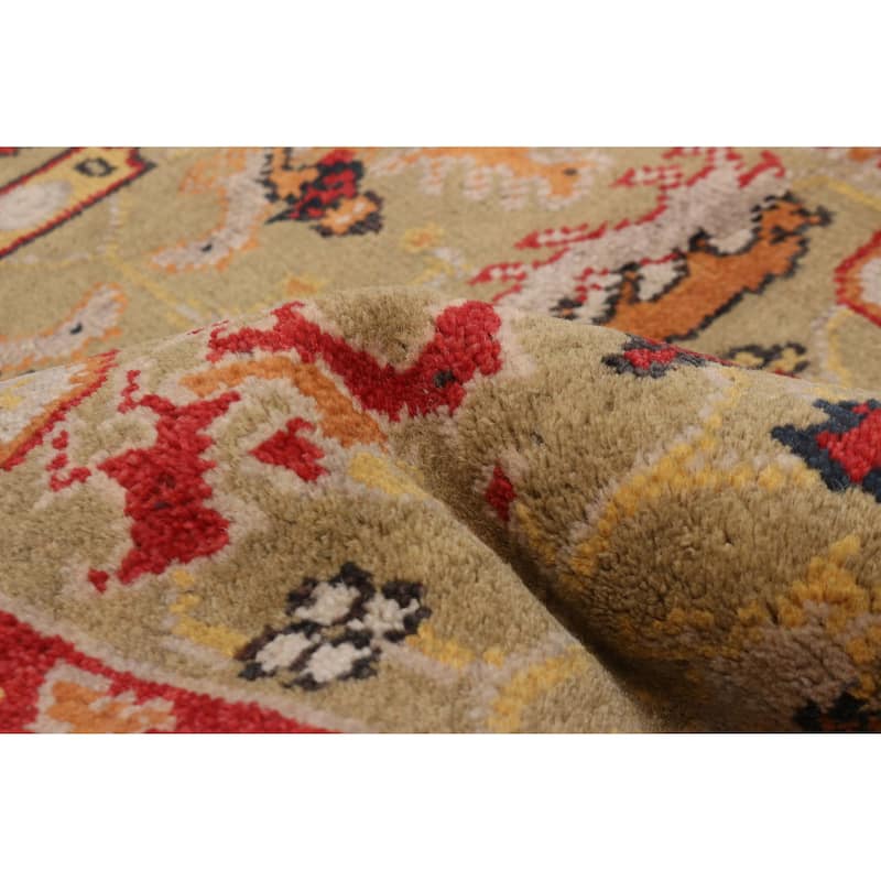 ECARPETGALLERY Hand-knotted Jules Serapi Khaki Wool Rug - 2'7 x 5'11