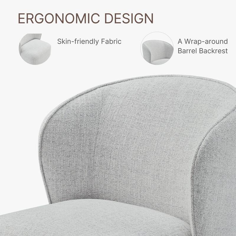 Kyle Morden Fabric Dining Room with Casters Wrap-round Back