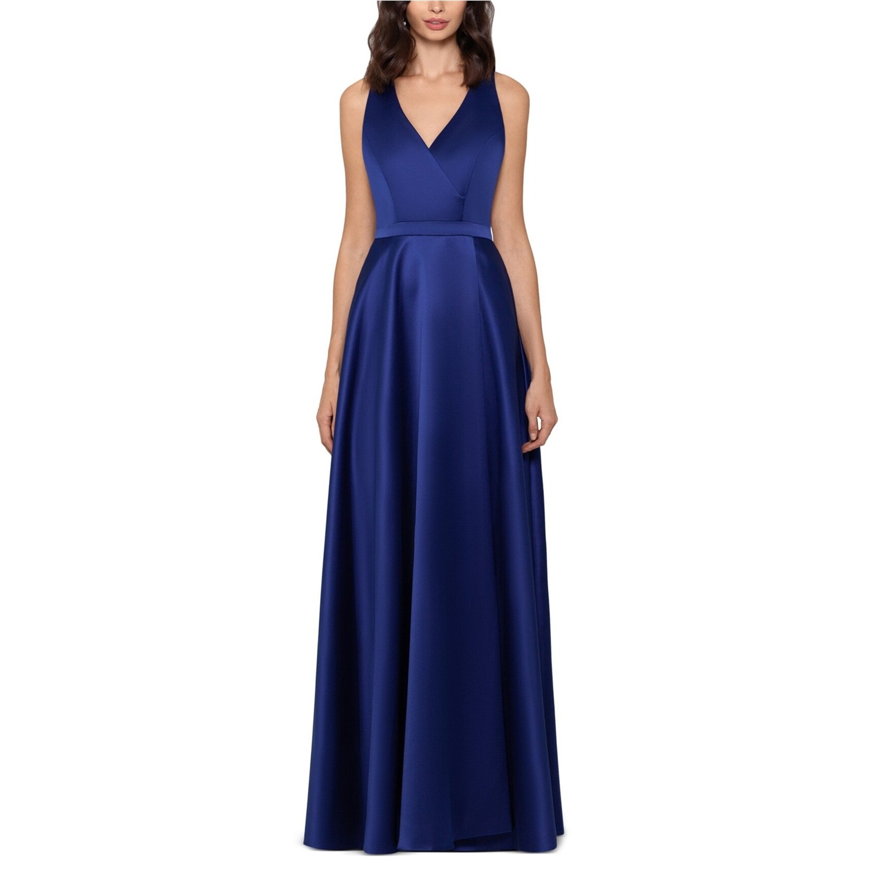 Xscape Womens Satin Halter Gown A-Line Dress - Bed Bath & Beyond - 41851855