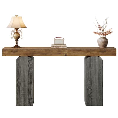 63 Inch Entryway Table, Farmhouse Console Table for Entrance, Hallway