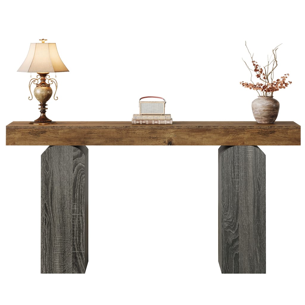 63 Inch Entryway Table, Farmhouse Console Table for Entrance, Hallway