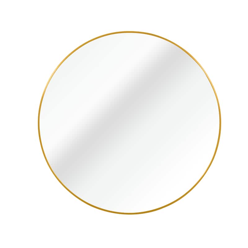 42 Inch Gold Metal Framed Round Bathrrom Mirror for Wall.(W2203P156444)
