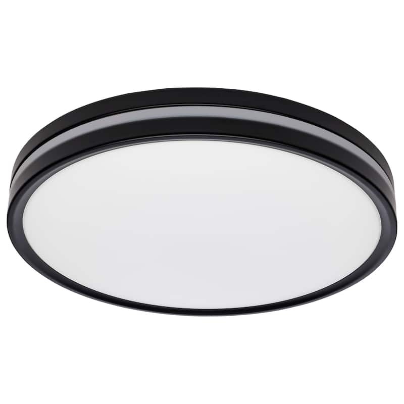 Nuvo Lighting 62/1692 15" Wide 1 Light LED Flush Mount Drum Ceiling - Matte Black