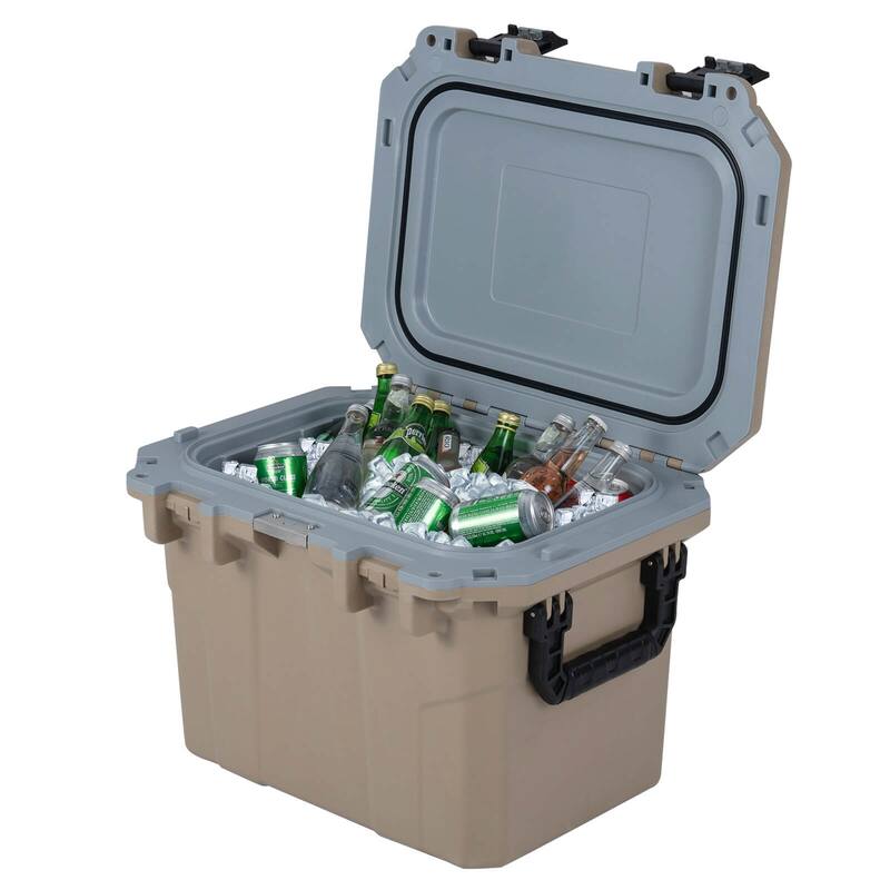 Costway 53 QT Ultra-Light Injection Molded Cooler with 2 Handles & - See Details - Coffee