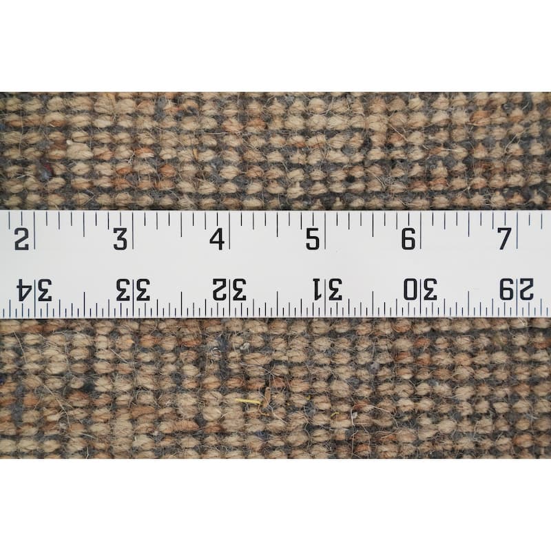 Hand Knotted Oriental 100% Wool Carpet Modern Solid Beige & Ivories Gabbeh Area Rug - 8' 1'' X 5' 7''