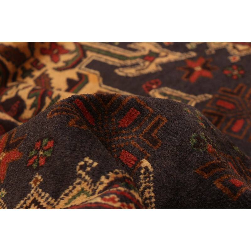 Teimani Navy Rug 3'8" x 6'5" - 3'8 x 6'5