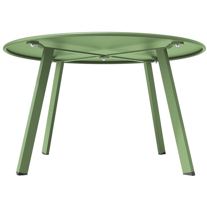 Outdoor Round Coffee Table, 28'' Patio Side Table for Backyard Patio Deck