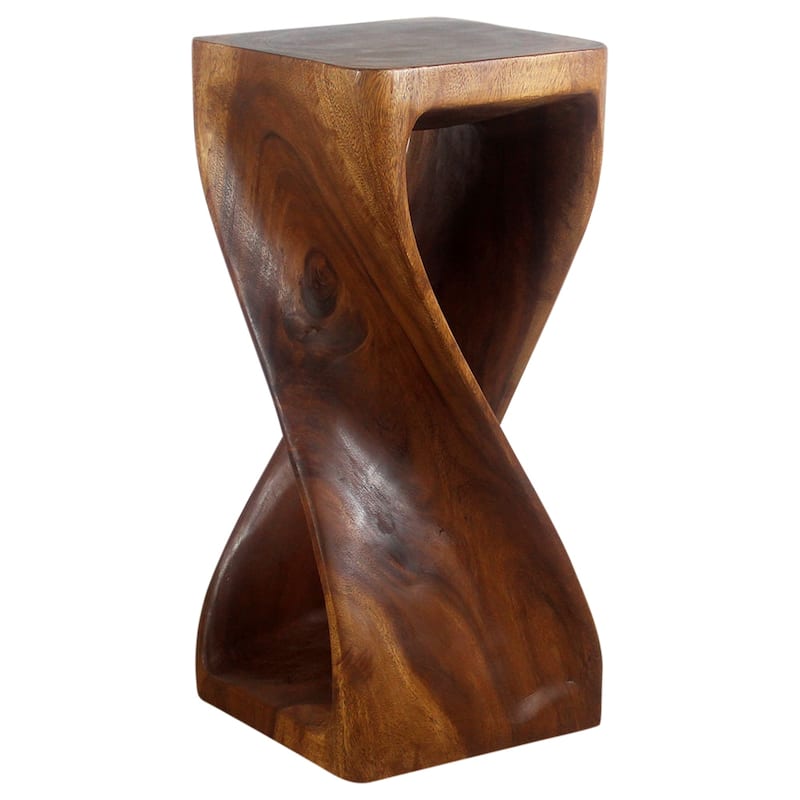 Haussmann® Original Wood Twist Stool 12 X 12 X 26 In High Walnut Oil - 12 x 12 x 26