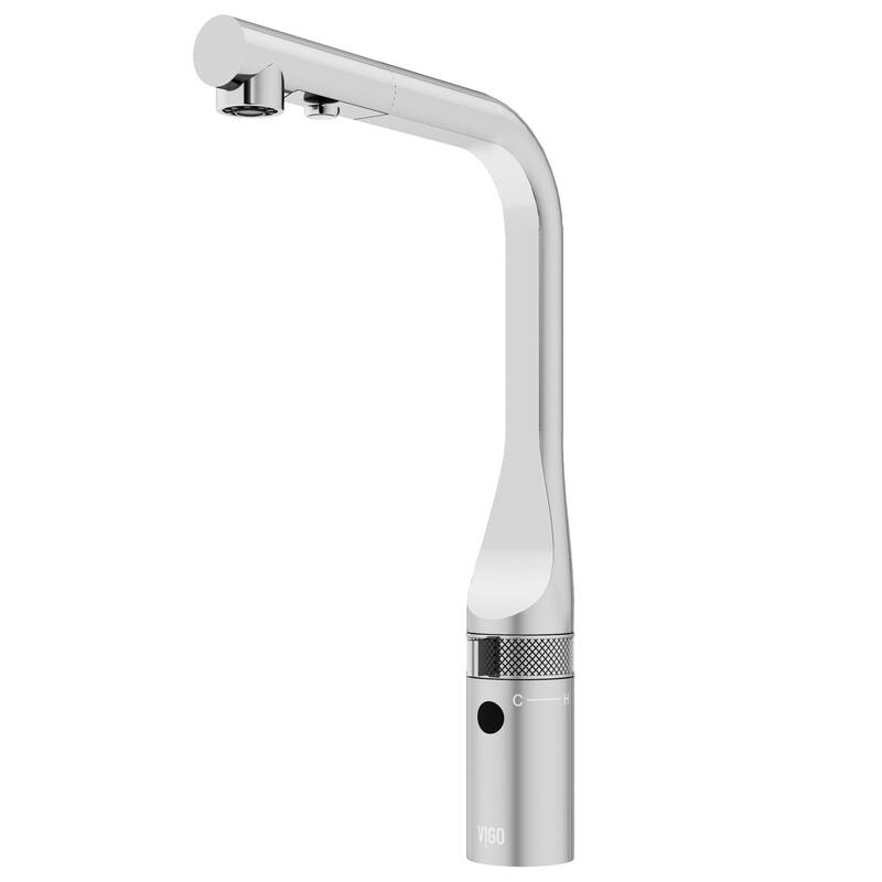 VIGO Jewel 15" H Touchless Pull-Out Sprayer Kitchen Faucet - Chrome